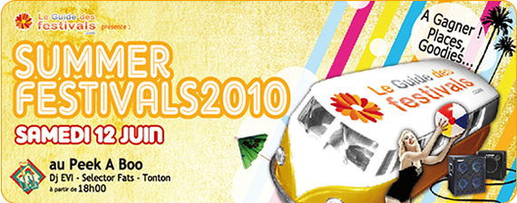 Summer festivals le 12 juin au Peek A Boo !